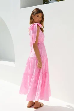 Wedding Guest Dresses|Cocktail Dresses>Hello Molly Aurora Glow Pink Maxi Dress