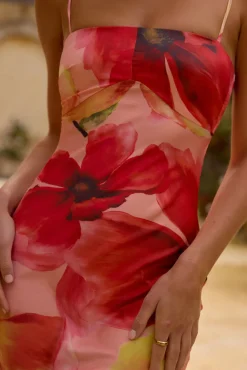 Wedding Guest Dresses|Cocktail Dresses>Hello Molly Aurora's Embrace Midi Dress Orange