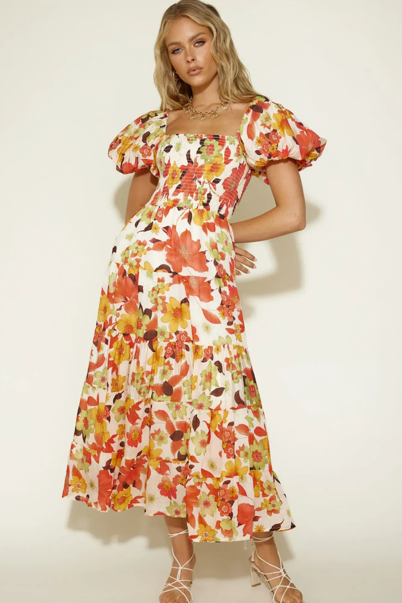 Vacation Dresses|Brunch Dresses>Hello Molly Autumn Dreams Maxi Dress Floral