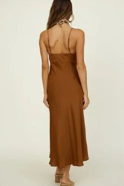 Maxi Dresses>Hello Molly Awakenings Maxi Dress Brown