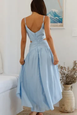 Wedding Guest Dresses|Cocktail Dresses>Hello Molly Azure Horizon Maxi Dress Blue
