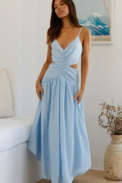 Wedding Guest Dresses|Cocktail Dresses>Hello Molly Azure Horizon Maxi Dress Blue