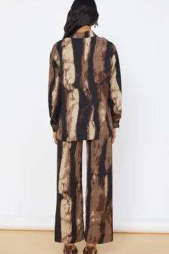 Long Sleeve|Two-Piece Pants Set>Hello Molly Azure Journey Set Brown
