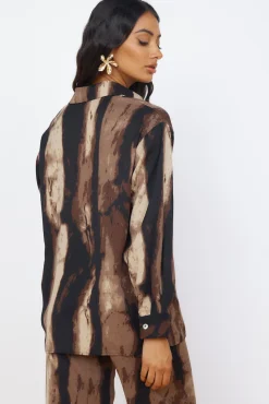Long Sleeve|Two-Piece Pants Set>Hello Molly Azure Journey Set Brown