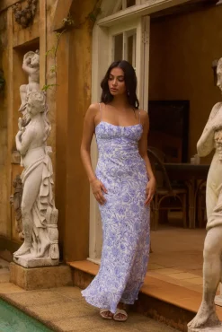 Wedding Guest Dresses|Formal Dresses>Hello Molly Azure Oasis Maxi Dress Blue