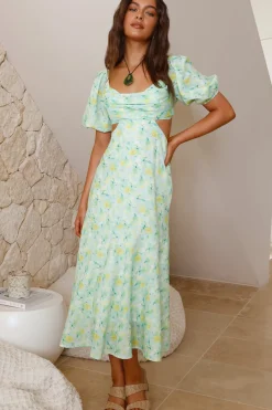 Cocktail Dresses|Brunch Dresses>Hello Molly Back From Florence Maxi Dress Green