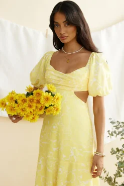 Vacation Dresses|Spring Break Dresses>Hello Molly Back From Florence Maxi Dress Yellow