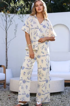 Pants|Shirts>Hello Molly Back To Greece Set Beige