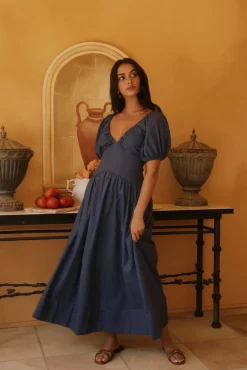 Wedding Guest Dresses|Formal Dresses>Hello Molly Bambi Blue Maxi Dress Navy