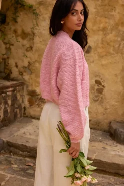Cardigans|Cropped>Hello Molly Bayview Cardigan Pink