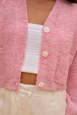 Cardigans|Cropped>Hello Molly Bayview Cardigan Pink