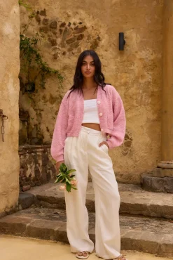 Cardigans|Cropped>Hello Molly Bayview Cardigan Pink