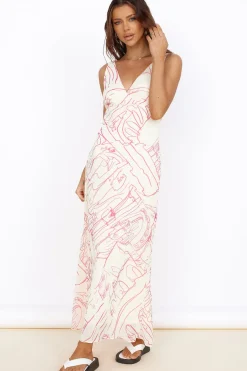 Formal Dresses|Date Night Dresses>Hello Molly Beach Bliss Maxi Dress Pink