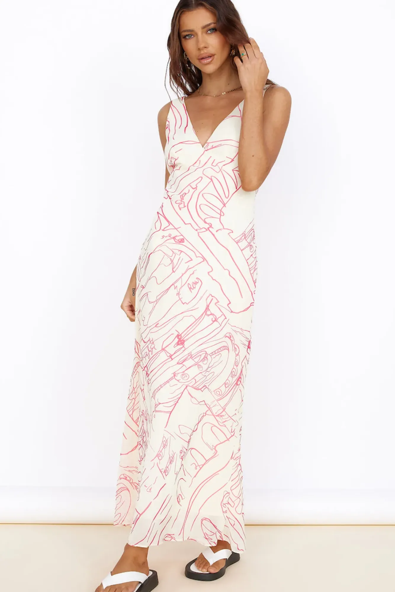 Formal Dresses|Date Night Dresses>Hello Molly Beach Bliss Maxi Dress Pink
