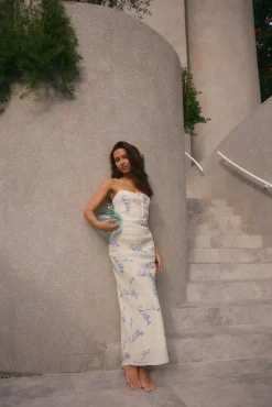 Vacation Dresses|Brunch Dresses>Hello Molly Beach Club Maxi Dress Cream