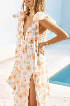 Cocktail Dresses|Vacation Dresses>Hello Molly Beauty Of Springtime Maxi Dress White