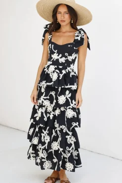 Wedding Guest Dresses|Cocktail Dresses>SOFIE THE LABEL Beauty Of You Maxi Dress Black