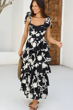 Wedding Guest Dresses|Cocktail Dresses>SOFIE THE LABEL Beauty Of You Maxi Dress Black