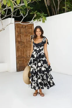 Wedding Guest Dresses|Cocktail Dresses>SOFIE THE LABEL Beauty Of You Maxi Dress Black