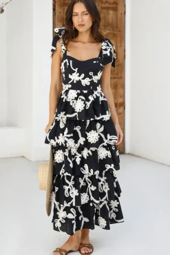 Wedding Guest Dresses|Cocktail Dresses>SOFIE THE LABEL Beauty Of You Maxi Dress Black