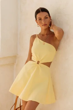 Vacation Dresses|Spring Break Dresses>Hello Molly Beginning Of Love Dress Yellow