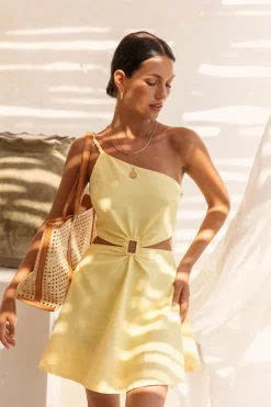 Vacation Dresses|Spring Break Dresses>Hello Molly Beginning Of Love Dress Yellow