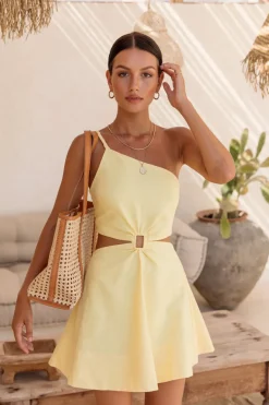 Vacation Dresses|Spring Break Dresses>Hello Molly Beginning Of Love Dress Yellow