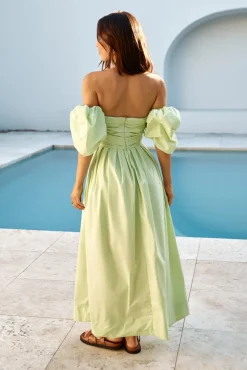 Wedding Guest Dresses|Summer Dresses>Hello Molly Bella Off-Shoulder Maxi Dress Green