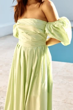 Wedding Guest Dresses|Summer Dresses>Hello Molly Bella Off-Shoulder Maxi Dress Green