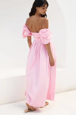 Wedding Guest Dresses|Bump Friendly>Hello Molly Bella Off-Shoulder Maxi Dress Pink