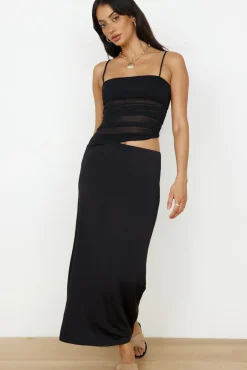 Date Night Dresses|Brunch Dresses>Hello Molly Belle Of The Ball Maxi Dress Black