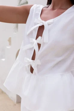 Two-Piece Shorts Set>Hello Molly Beloved Summer Set White