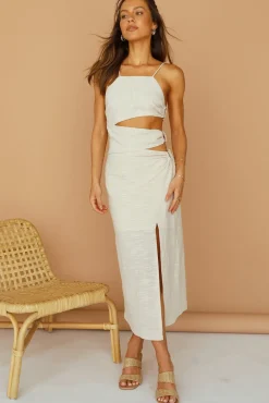 Spring Break Dresses|Summer Dresses>Hello Molly Be My Hero Maxi Dress Beige