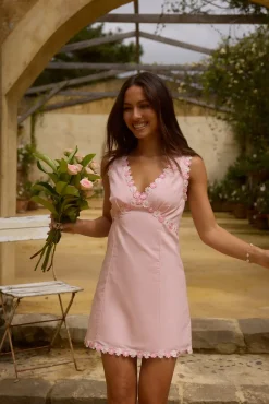 Spring Break Dresses|Brunch Dresses>Hello Molly Beneath the Blossoms Mini Dress Pink