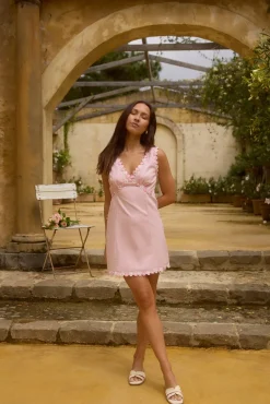 Spring Break Dresses|Brunch Dresses>Hello Molly Beneath the Blossoms Mini Dress Pink
