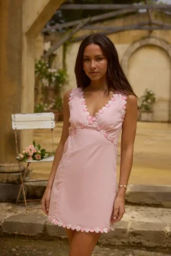 Spring Break Dresses|Brunch Dresses>Hello Molly Beneath the Blossoms Mini Dress Pink