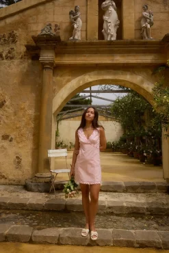 Spring Break Dresses|Brunch Dresses>Hello Molly Beneath the Blossoms Mini Dress Pink