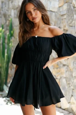 Date Night Dresses|Flowy Dresses>Hello Molly Berry Hearts Dress Black