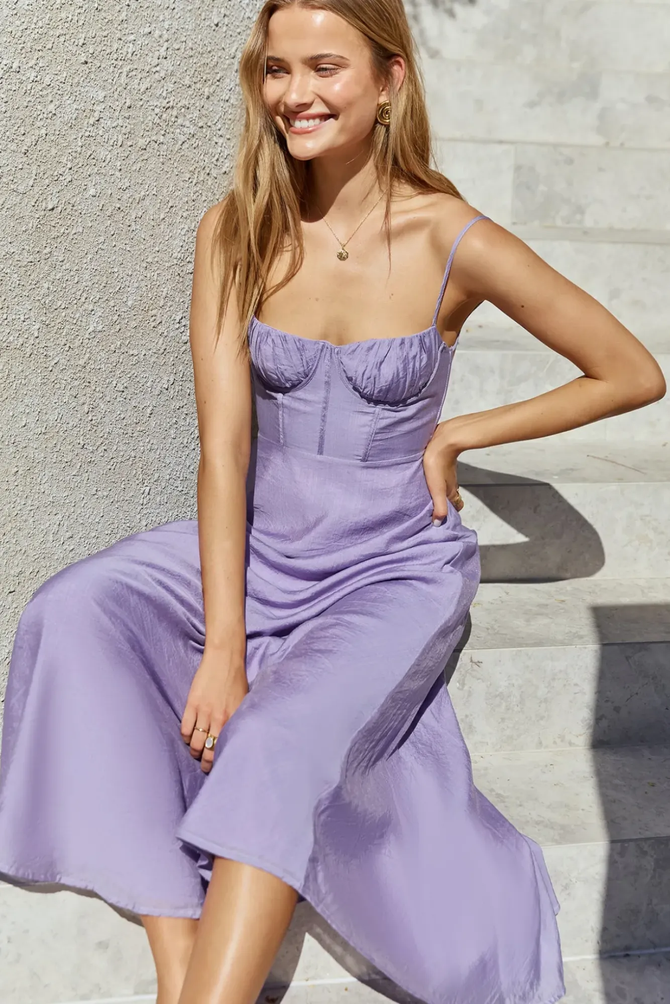 Cocktail Dresses|Vacation Dresses>Hello Molly Best Dressed Maxi Dress Purple