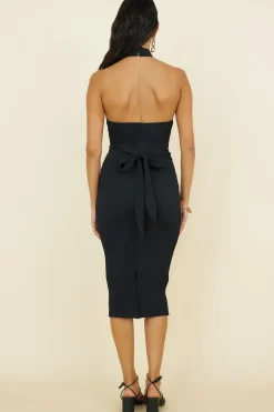 Cocktail Dresses|Vacation Dresses>Hello Molly Best of Times Midi Dress Black
