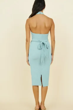 Cocktail Dresses|Vacation Dresses>Hello Molly Best of Times Midi Dress Sage