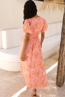 Wedding Guest Dresses|Cocktail Dresses>Hello Molly Best Wishes Maxi Dress Pink