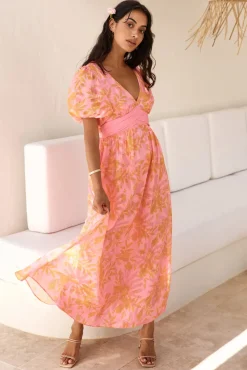 Wedding Guest Dresses|Cocktail Dresses>Hello Molly Best Wishes Maxi Dress Pink