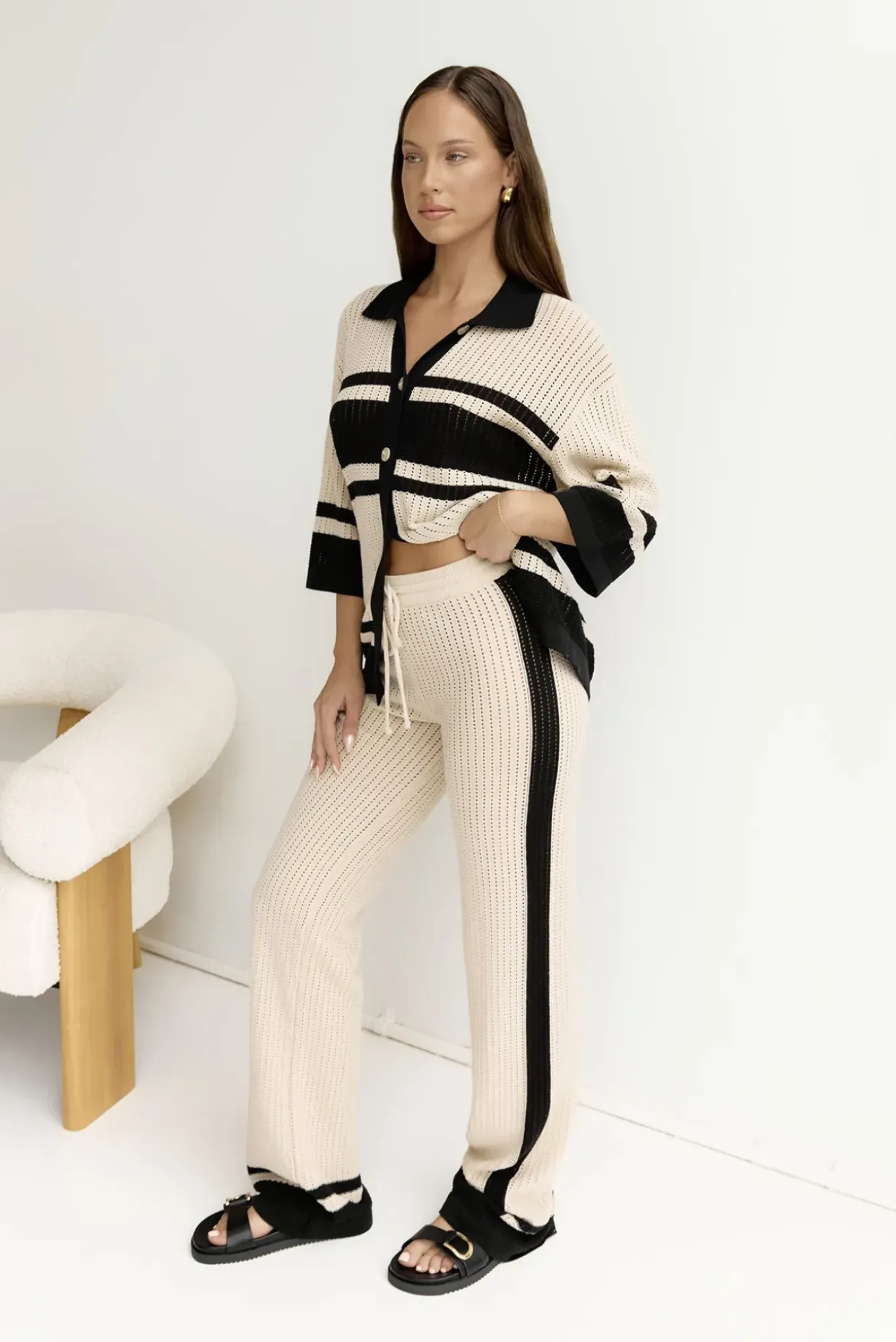Cropped|Shirts>Seven Wonders Bianki Shirt Sand Black