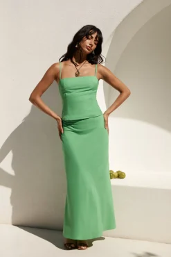 Skirt And Top Sets>Hello Molly Big Dreamer Linen Set Green