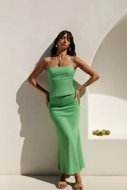 Skirt And Top Sets>Hello Molly Big Dreamer Linen Set Green