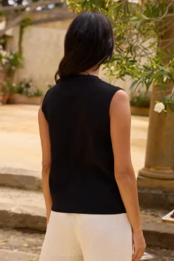 Fashion Tops And Vests|Cropped>Hello Molly Blair Vest Top Black