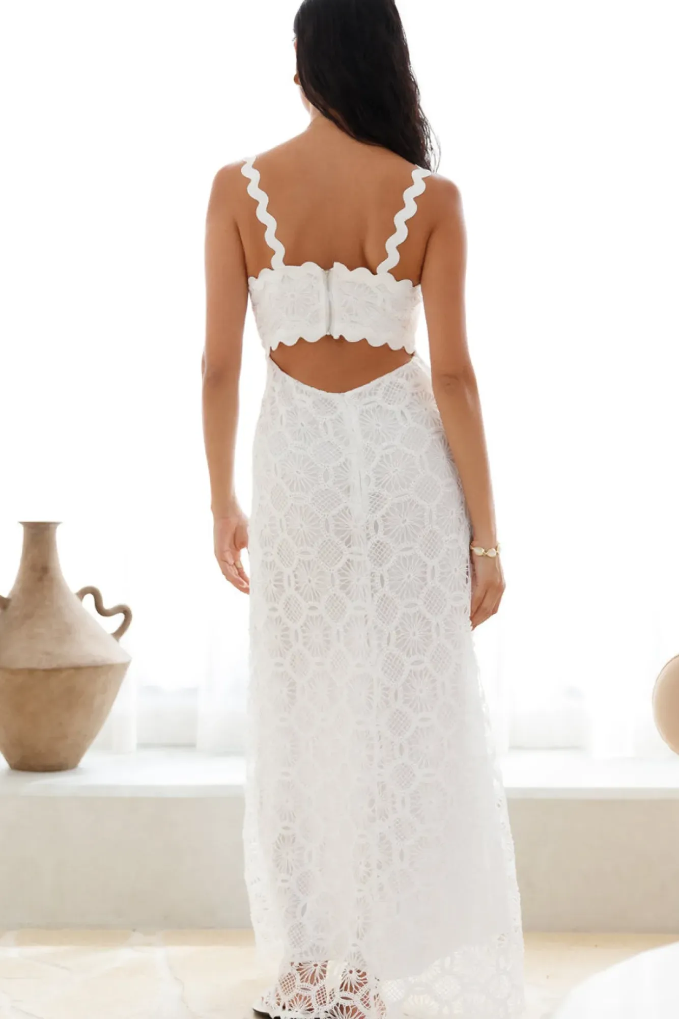Cocktail Dresses|Vacation Dresses>Hello Molly Blanca Maxi Dress White