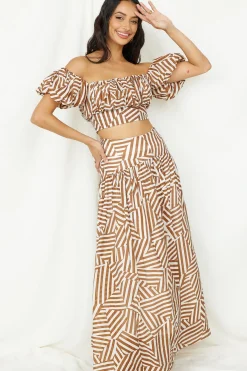 Skirts|Skirt And Top Sets>Hello Molly Blazing Sun Set Tan