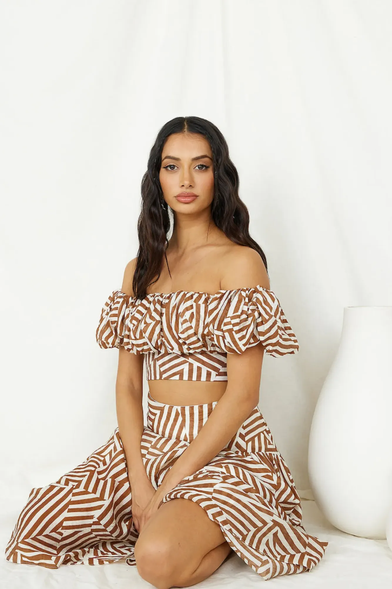 Skirts|Skirt And Top Sets>Hello Molly Blazing Sun Set Tan